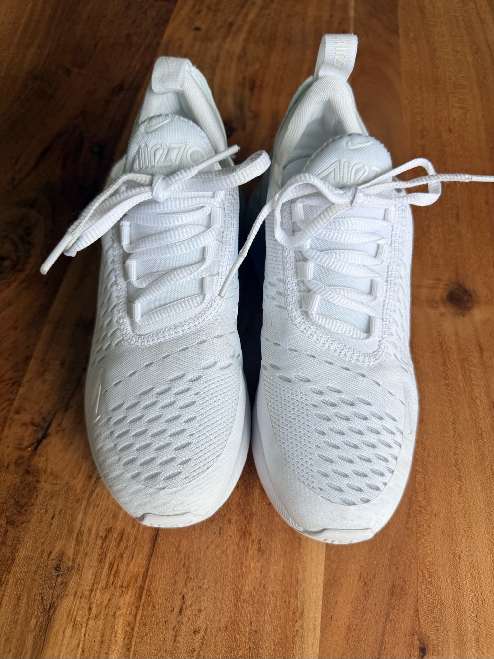 Kids Nike Air Max 270 Running Shoes white size 4